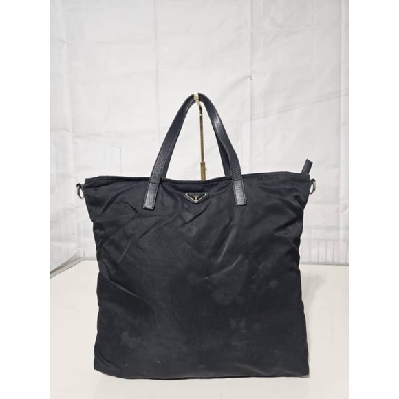 Authentic PRADA Tessuto Nylon Vela Shopping Tote Black - Picture 1 of 12